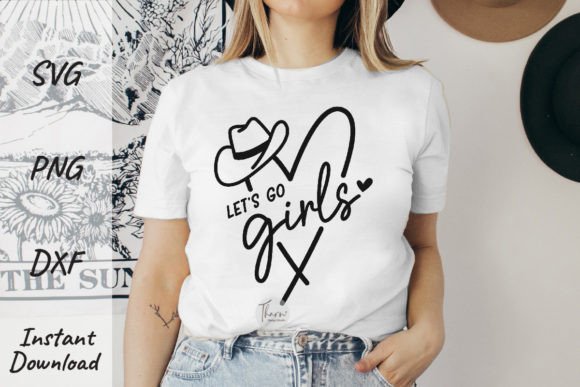 Let s Go Girl Svg Wedding Western Heart